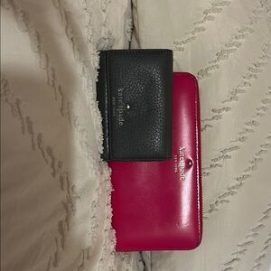 Kate Spade Black and Pink Wallet Set Sleek Design